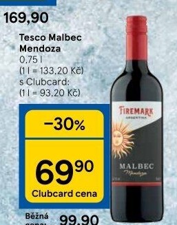 Víno Malbec Mendoza Tesco