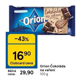 Čokoláda na vaření Orion