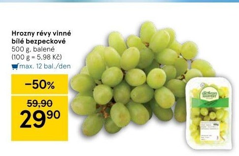 Hrozny bílé bezsemenné The Grower'