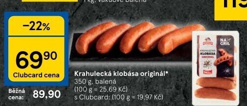 Klobása Krahulecká na gril Krahulík