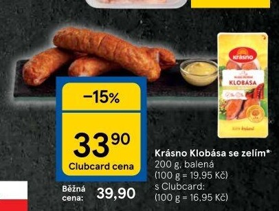 Klobása se zelím Krásno