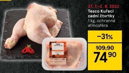 Kuřecí čtvrtky Tesco