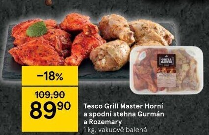 Marinovaná kuřecí stehna Gurmán a Rozemary Grill Master Tesco