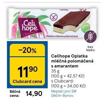 Oplatky polomáčené bez lepku Celi Hope