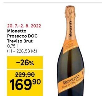 Prosecco brut DOC Treviso Mionetto