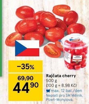 Rajčata cherry Tesco