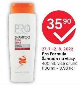 Šampon Pro Formula Tesco