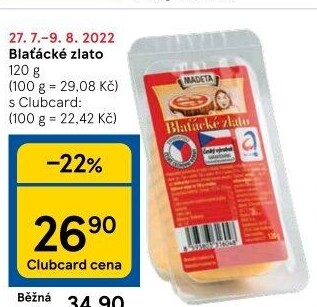 Sýr Blaťácké zlato Madeta