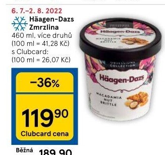 Zmrzlina v kelímku Häagen-Dazs