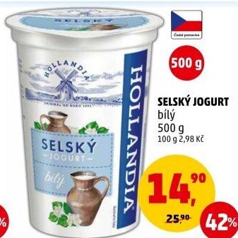 Bílý jogurt selský Hollandia