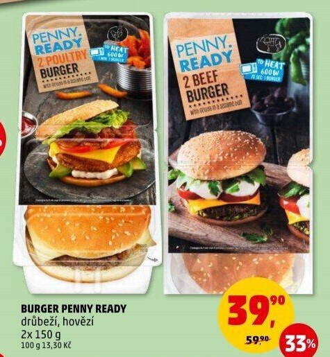 Drůbeží burger Penny Ready