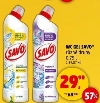 Gelový čistič WC Savo