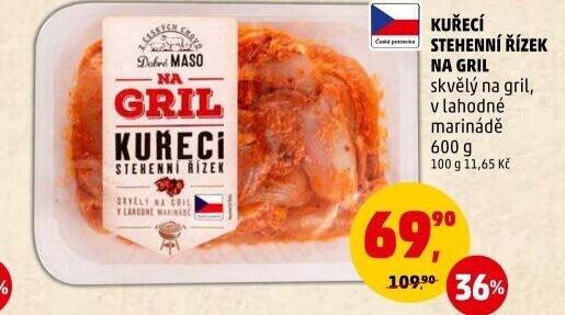 Marinovaný kuřecí stehenní řízek Na gril Penny