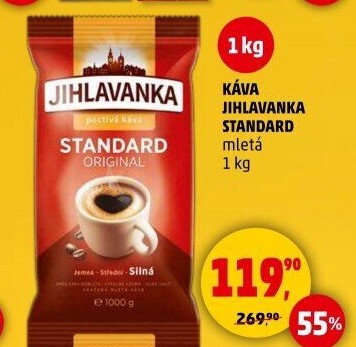 Mletá káva Standard Jihlavanka
