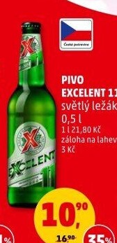 Pivo světlý ležák 11° Excelent