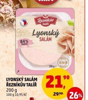 Salám lyonský Řezníkův talíř