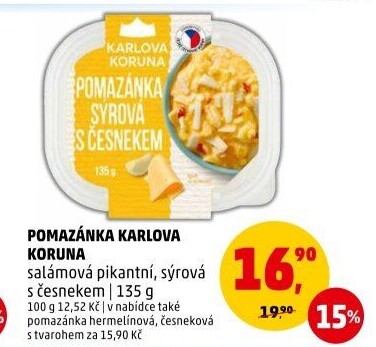 Salámová pikantní pomazánka Karlova Koruna
