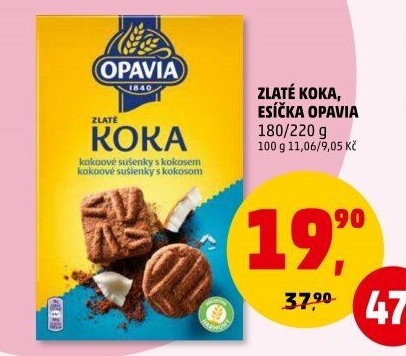 Sušenky Koka Zlaté Opavia