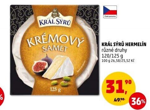 Sýr Hermelín Král sýrů