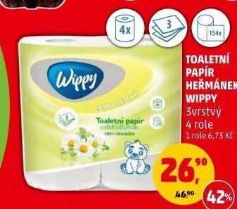 Toaletní papír 3vrstvý Wippy