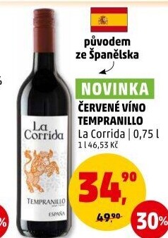 Víno Tempranillo La Corrida