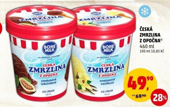 Zmrzlina z Opočna Bohemilk