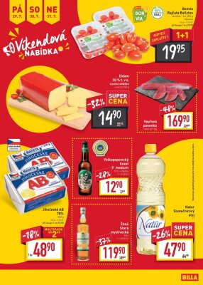 akční leták BILLA 27.7.2022-2.8.2022