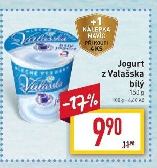 Bílý jogurt z Valašska Mlékárna Valašské Meziříčí