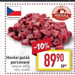 Hovězí maso na guláš Vocílka