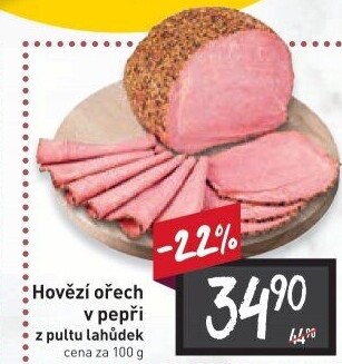 Hovězí ořech v pepři