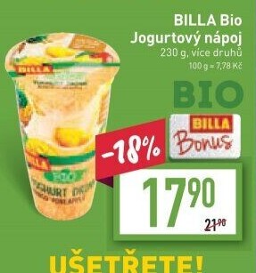 Jogurtový nápoj Naše Bio Billa