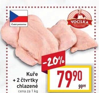 Kuře + 2 čtvrtky Vocílka