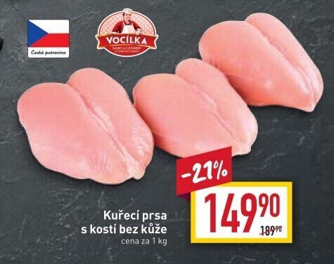 Kuřecí prsa s kostí Vocílka