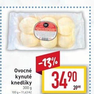 Kynuté knedlíky ovocné Lef