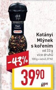 Mlýnek s kořením Kotányi