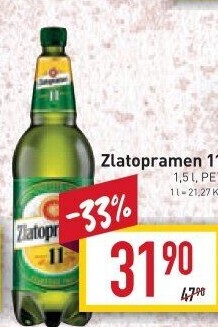 Pivo světlý ležák 11° Zlatopramen