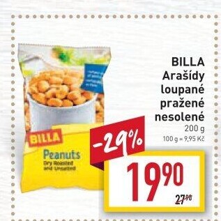 Pražené arašídy Billa