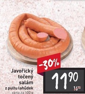 Salám javořický točený