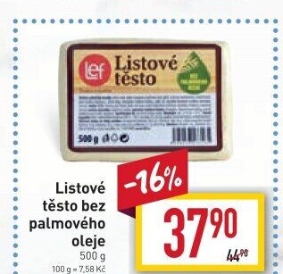 Těsto listové Lef