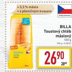 Toustový chléb Billa