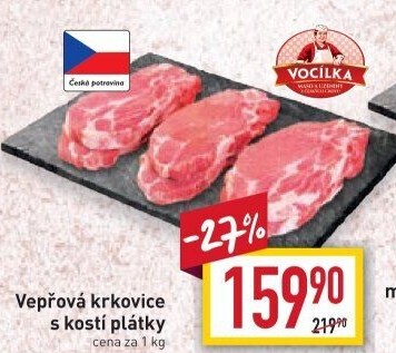 Vepřová krkovice s kostí Vocílka