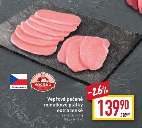Vepřová pečeně bez kosti Vocílka