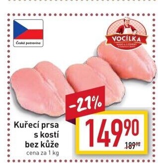 Kuřecí prsa s kostí Vocílka
