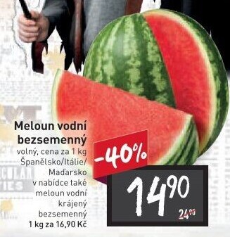 Meloun vodní bezsemenný