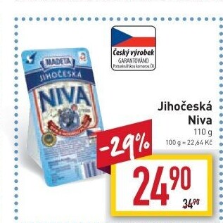 Sýr Niva Jihočeská 50% Madeta