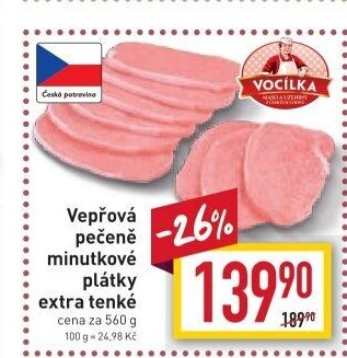 Vepřová pečeně bez kosti Vocílka