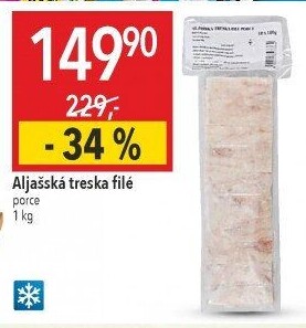 Aljašská treska filé mražená