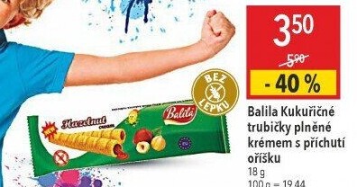 Kukuřičné trubičky bez lepku Balila