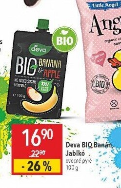 Ovocné pyré v kapsičce bio Deva
