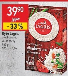 Rýže dlouhozrnná Lagris